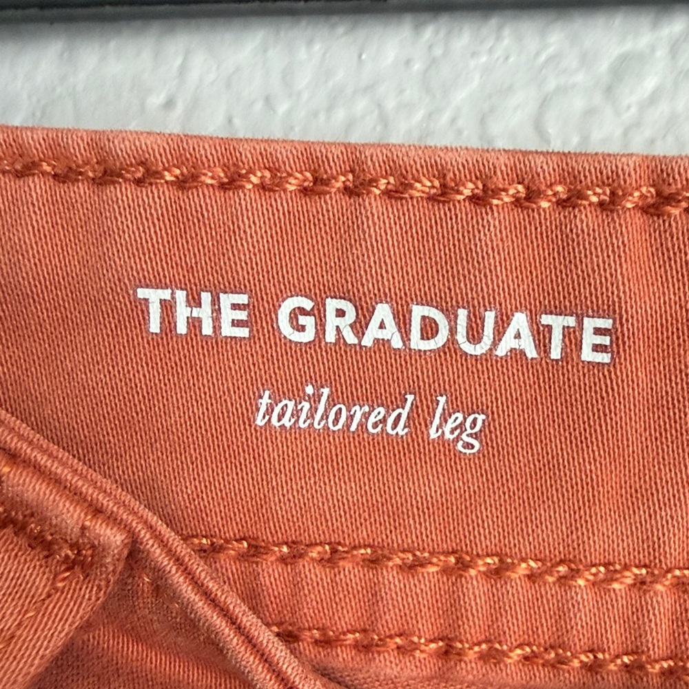 AG Adriano Goldschmied Men's The Graduate Tailored Leg Burnt Orange Pants 33X34 - Picture 3 of 13